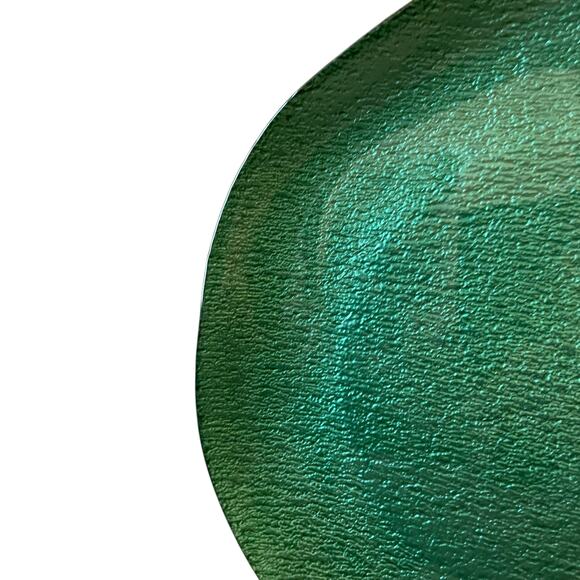 Artistic Accents Green Turkish Glass Charger Plate 13in Christmas Holiday New - Picture 5 of 11